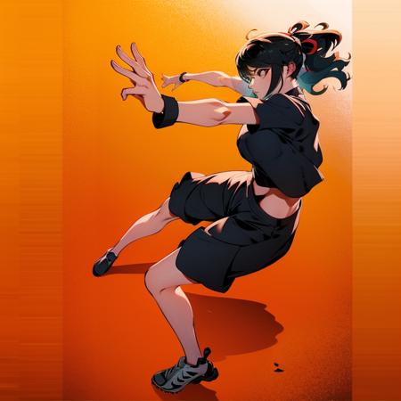 01237-3482330898-masterpiece, best quality, high quality, highres, Super perspective, 1girl, solo, fighting stance, wide shot, vague,foreshorten.png